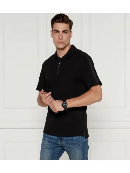 Armani Exchange Tenisz póló fekete