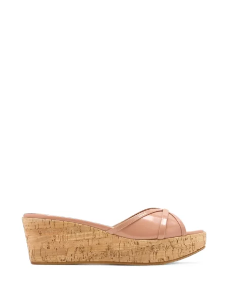 Sandale Malone Souliers cu perle din piele cu pană roz