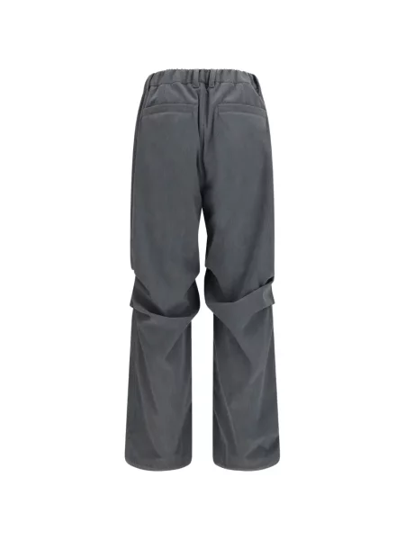 Pantaloni Laminar de catifea cord gri