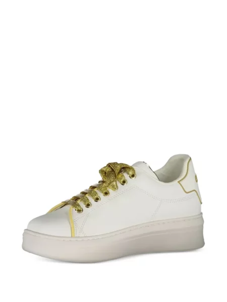 Fűzős csipkés sneaker Gaelle fehér