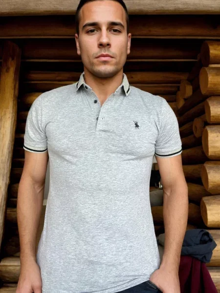 Поло тениска Dewberry сиво