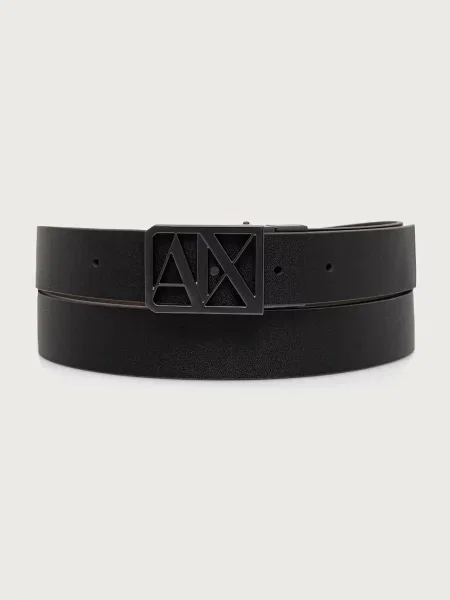 Armani Exchange curea reversibilă pentru bărbați negru