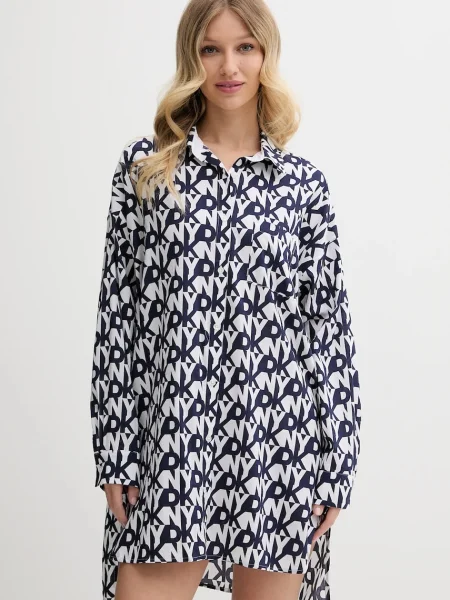 Нощница Dkny дамска тъмносиньо