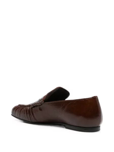 Pantofi loafer Alohas cu volane maro