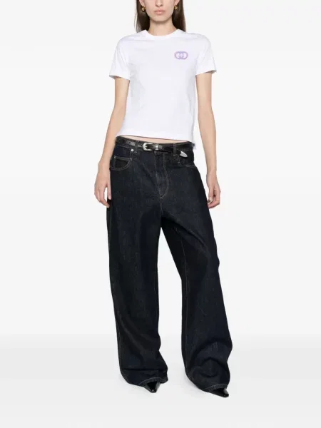 Tricou Gucci din jerseu alb