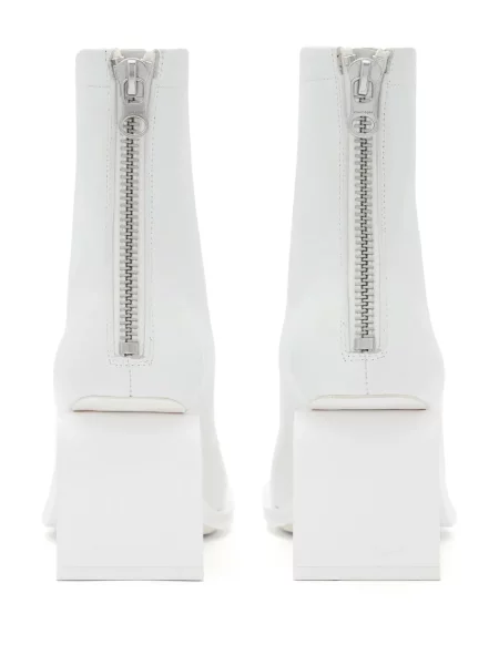 Кожени боти до глезена Courreges бяло