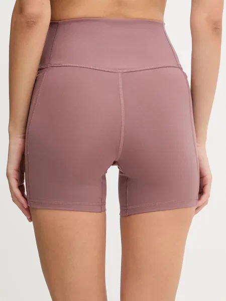 Under Armour szorty treningowe Project Rock z nadrukiem high waist różowy