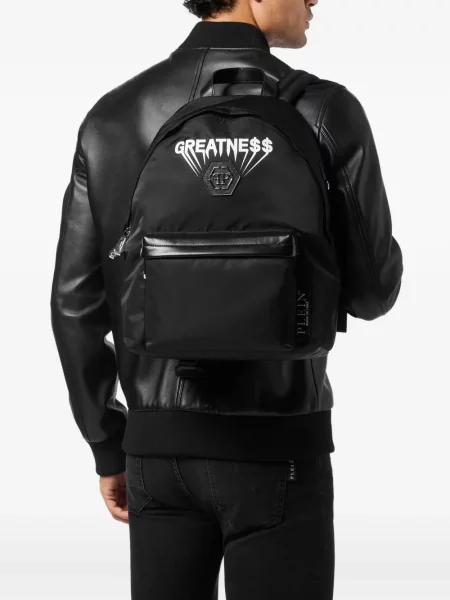 Rucsac Philipp Plein cu imagine negru