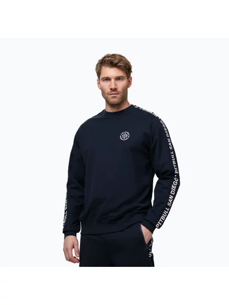 Mikina Pitbull Tape Parker Crewneck dark navy