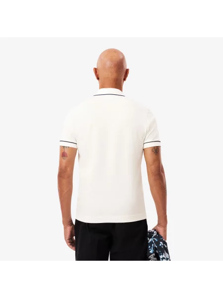 Lacoste Koszulka Polo Paris Stretch Piqué Regular Fit biała