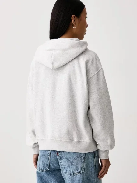 Levi's bluza rozpinana z kapturem z bawełną EVERYDAY FULL ZIP szara