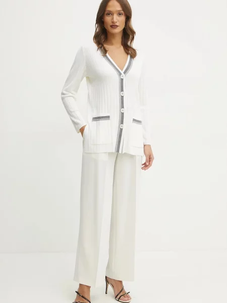 Вовняний кардиган Luisa Spagnoli легкий бежевий