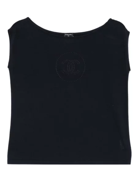 Top Chanel Pre-owned modrý