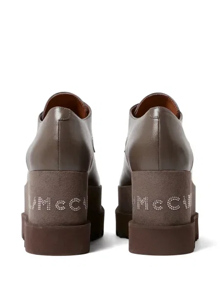 Pantofi derby Stella Mccartney cu autograf maro