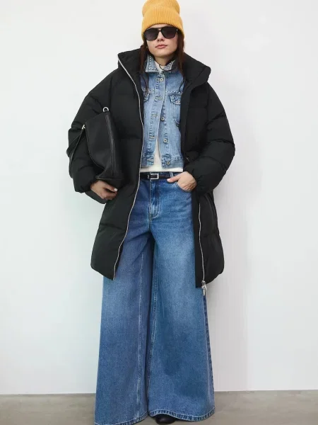 Medicine płaszcz puchowy czarny