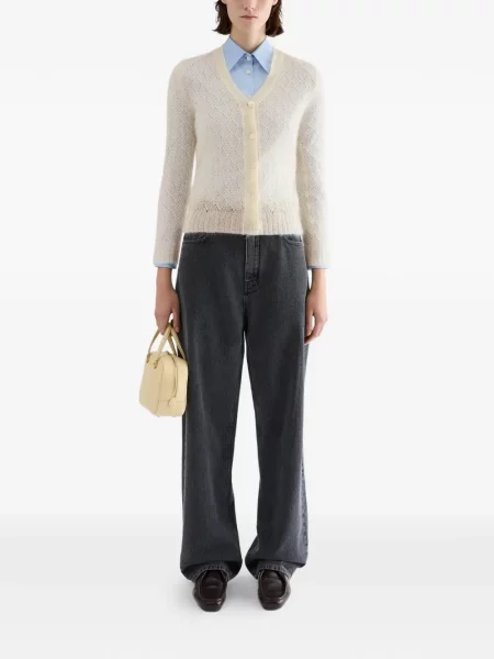 Cardigan Jil Sander tricotate alb