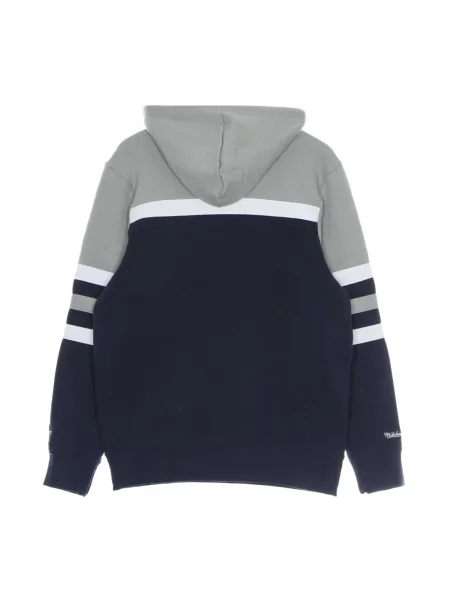 Bluza z kapturem Mitchell & Ness z kapturem niebieska