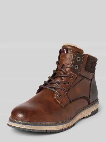 Kozaki sznurowane z imitacji skóry model ‘OLWIN’ Tom Tailor