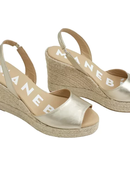 Espadrile Manebi din piele slingback