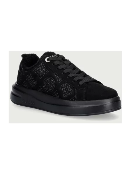 Sneakersy Guess skórzane czarne