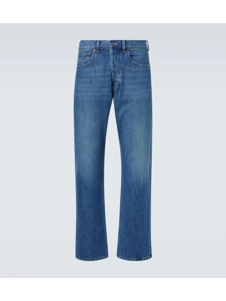 Дънки straight leg Valentino синьо