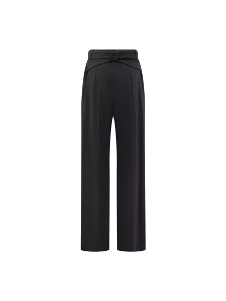 Spodnie Emporio Armani wełniane czarne