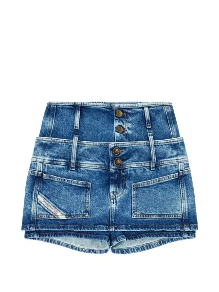 Pantaloni scurți din denim Diesel albastru