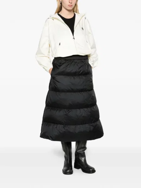 Reversibil fustă midi Moncler de lână negru