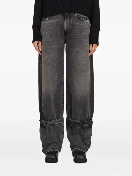 Jeansy Haikure na sprzączkę szare