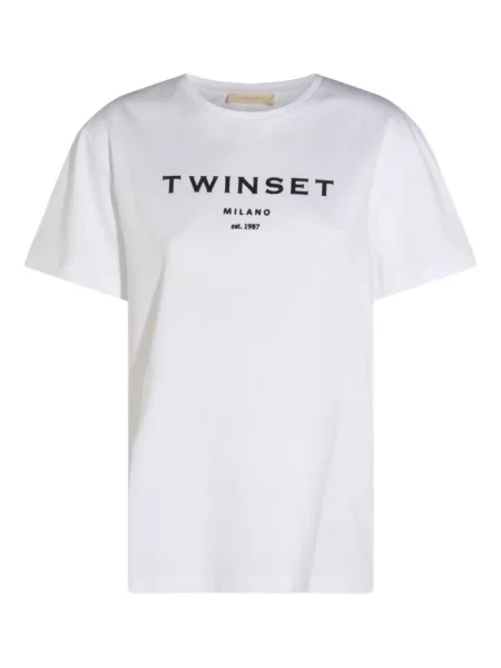 Tricou Twinset cu imagine alb