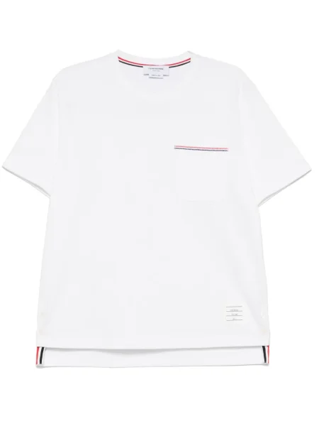 Tricou Thom Browne din jerseu alb