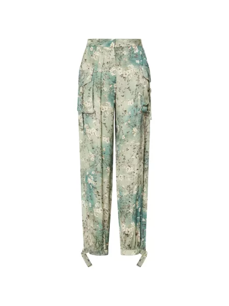 Pantaloni Liu Jo din satin verde