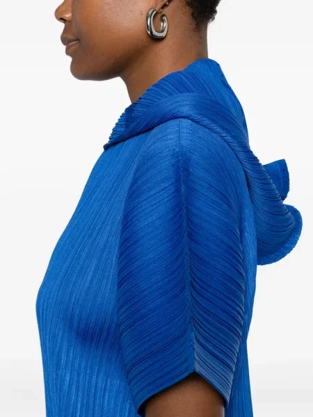 Plisirana majica Pleats Please Issey Miyake plava