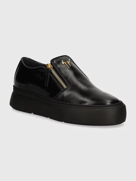 Giuseppe Zanotti pantofi de piele Alec barbati negru