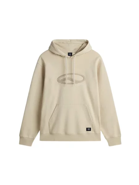 Haftowana bluza z kapturem Vans z kapturem beżowa