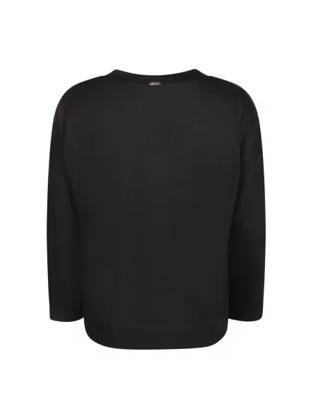 Dzianinowy sweter Herno z długim rękawem czarny