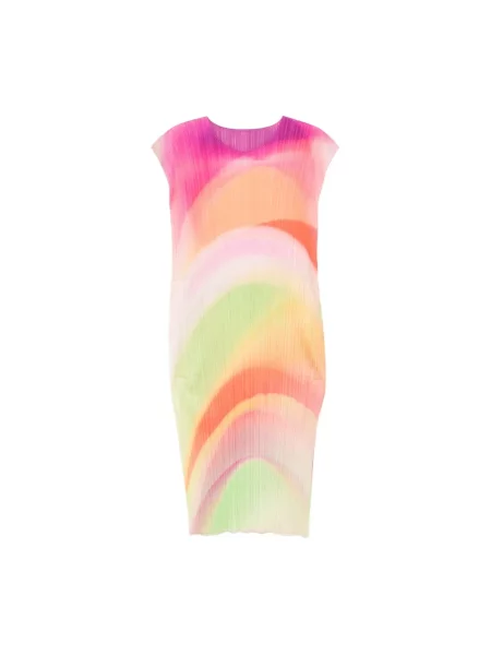 Wielobarwność sukienka Issey Miyake garniturowa