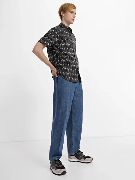 Emporio Armani Широкі джинси синій