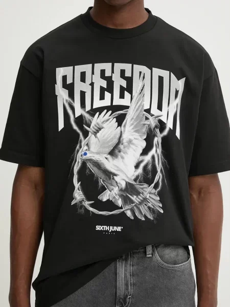 Тениска Sixth June с принт черно