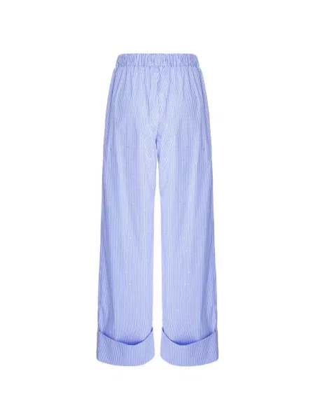 Pantaloni V:pm Atelier cu dungi albastru