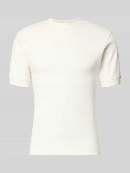 Koszulka T-shirt o kroju slim fit z naszywanym logo Prohibited biała
