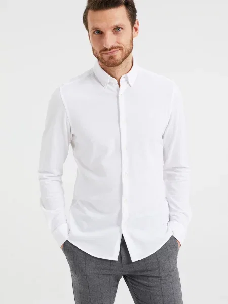 WE Fashion Cămașă alb