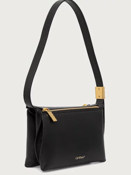 Geantă shopper Off-white din piele alb