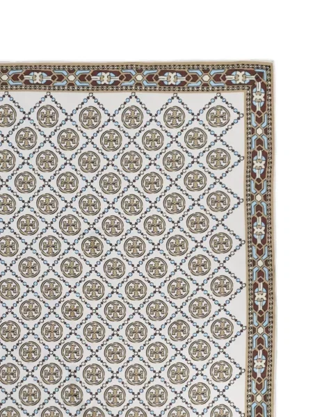 Fular Tory Burch cu imagine alb