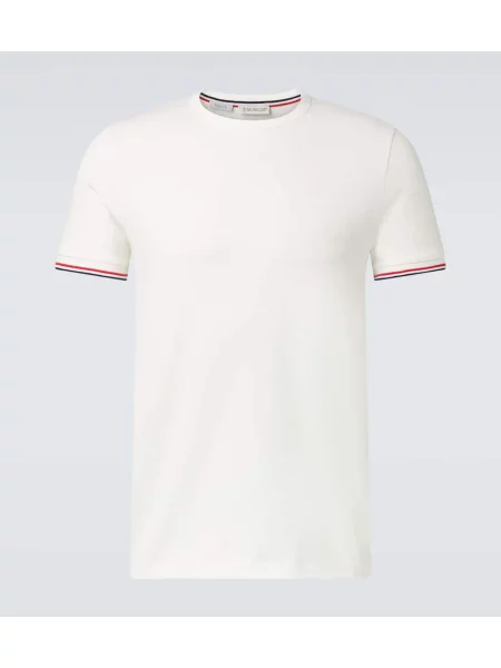 Tricou Moncler din jerseu alb
