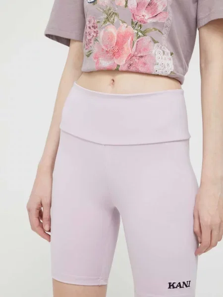 Kraťasy Karl Kani s aplikací medium waist růžová