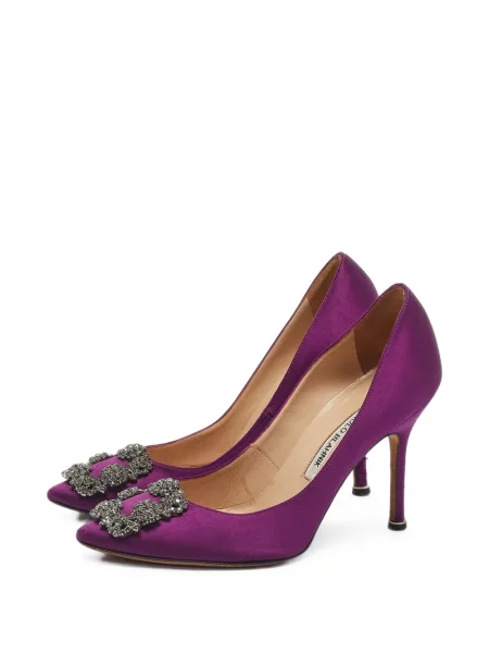Pantofi cu toc Manolo Blahnik violet