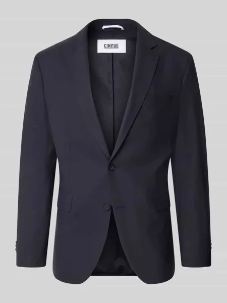 Marynarka w kroju slim fit z dodatkiem żywej wełny Model Totti' Cinque granatowa