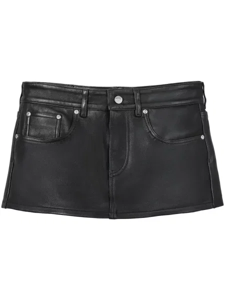 Pantaloni scurți Marc Jacobs din piele negru