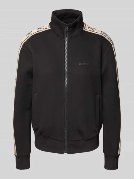 Bluza rozpinana z nadrukiem z logo model ‘BRITNEY’ Guess czarna